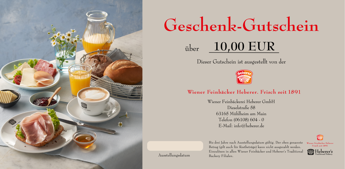 Gift voucher €10