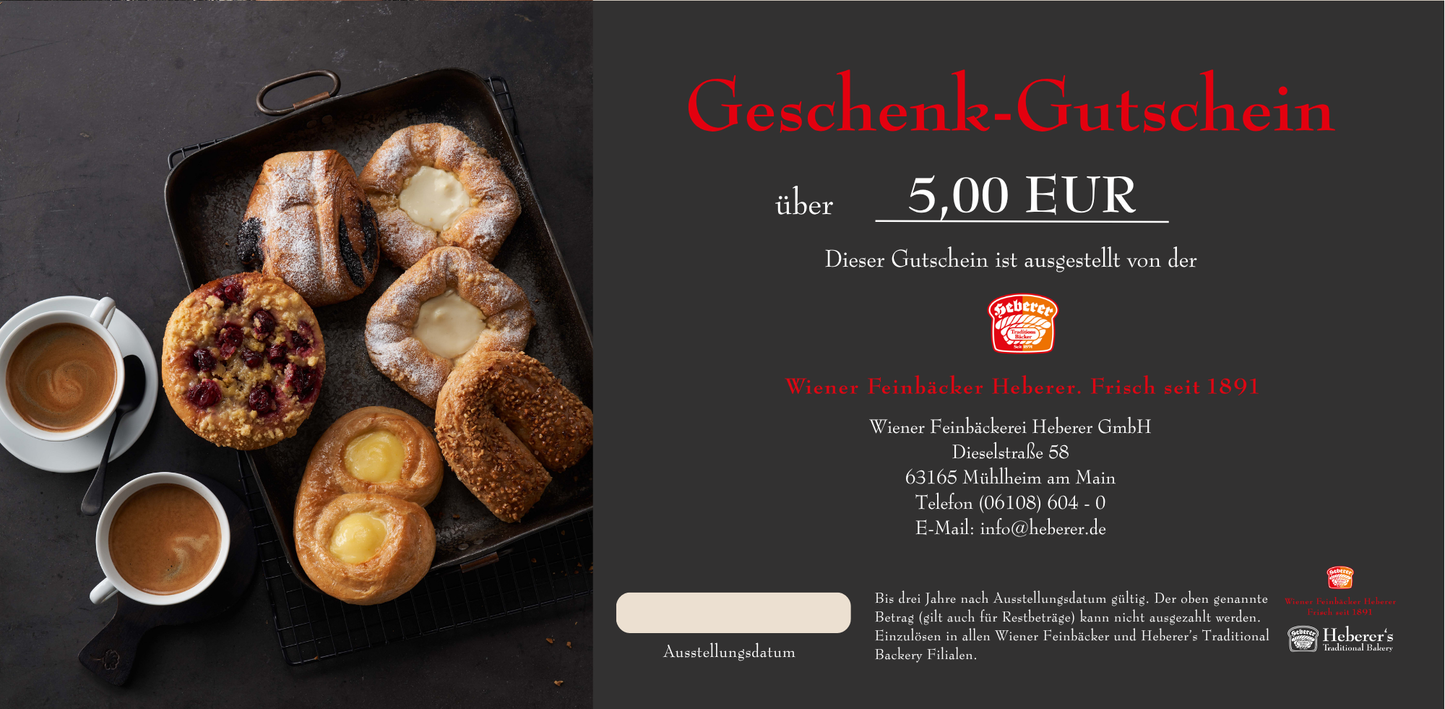 Gift voucher €5